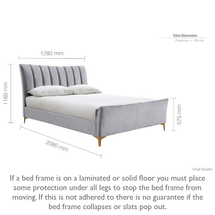 Birlea Clover Bed Frame Grey 120cm