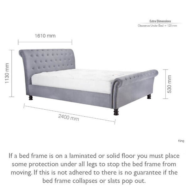 Birlea Opulence Bed Frame Measurements 150cm