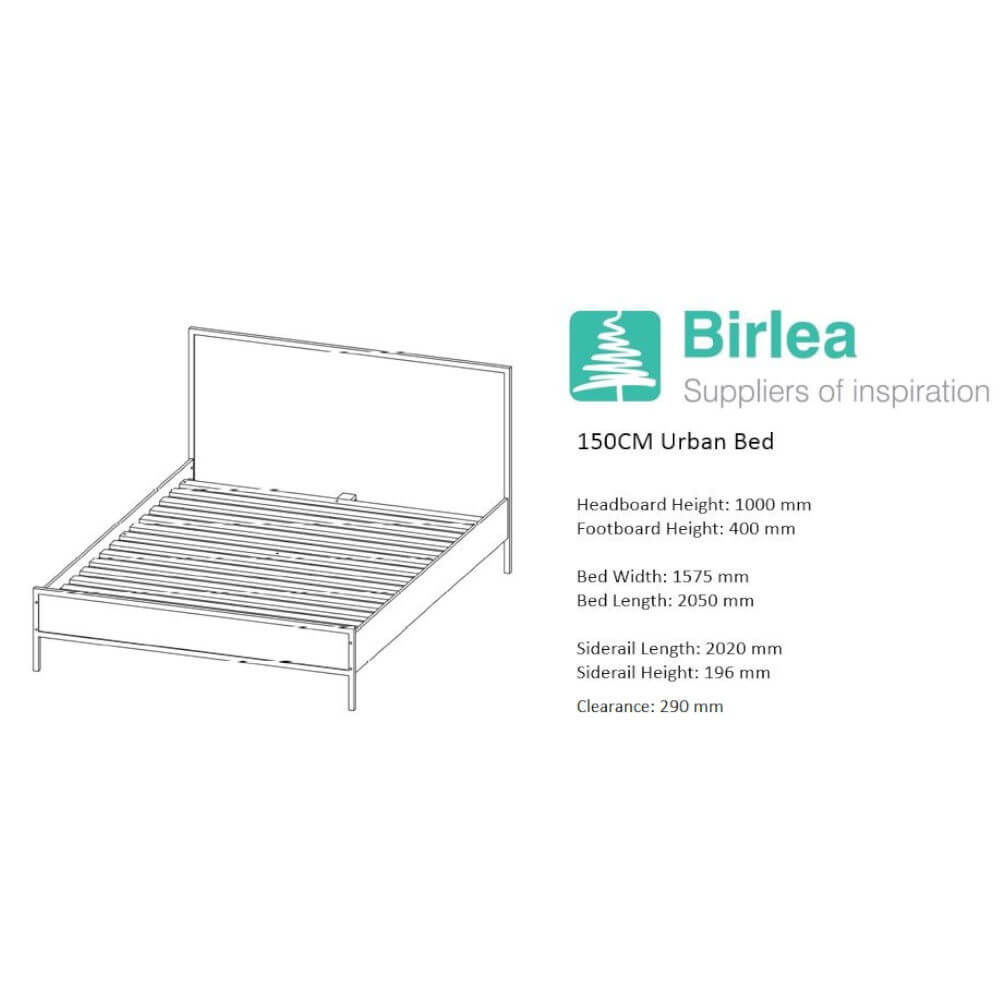 Birlea Urban Bed Frame Measurements 150cm
