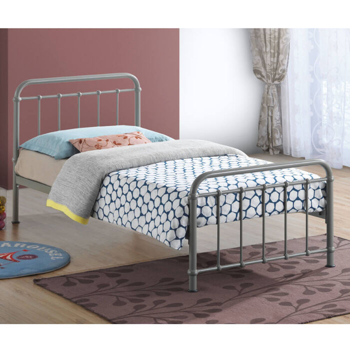 Time Living Miami Bed Frame Pebble Single