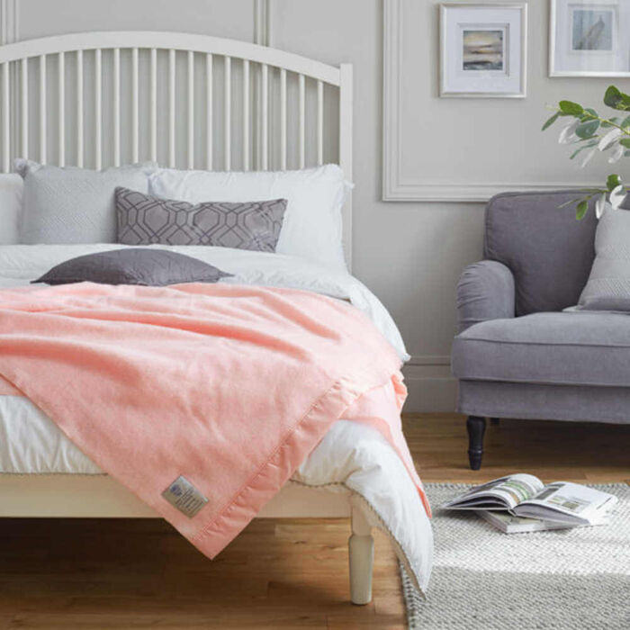 John Atkinson North Star Wool Blanket Pink