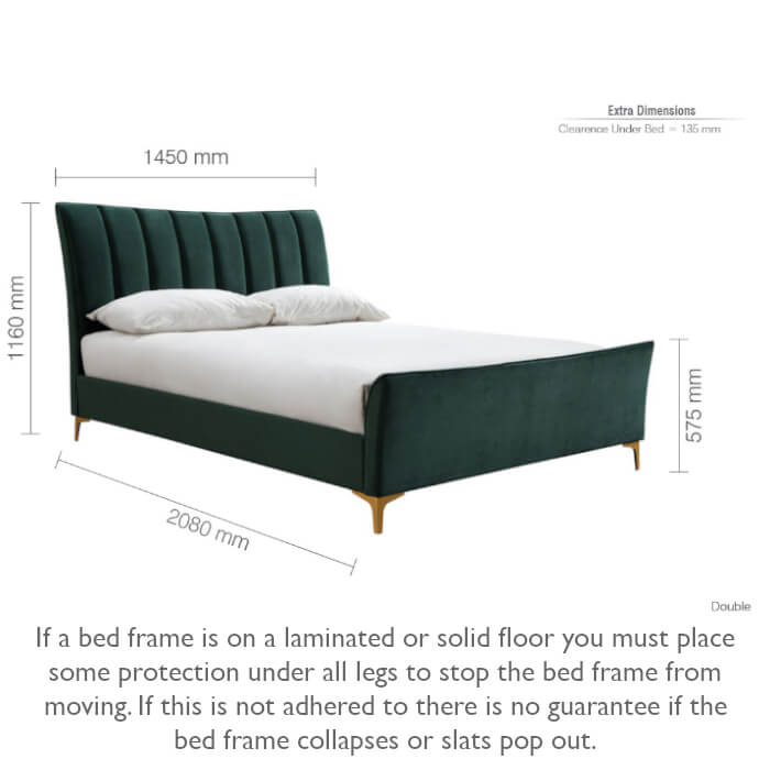 Birlea Clover Bed Frame Green