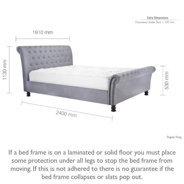 Birlea Opulence Bed Frame Measurements 180cm
