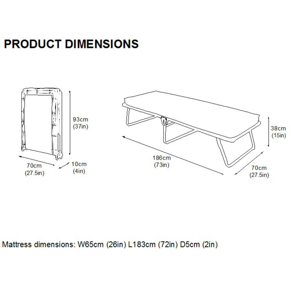 Jay-Be Value Memory e-Fibre Folding Bed Single