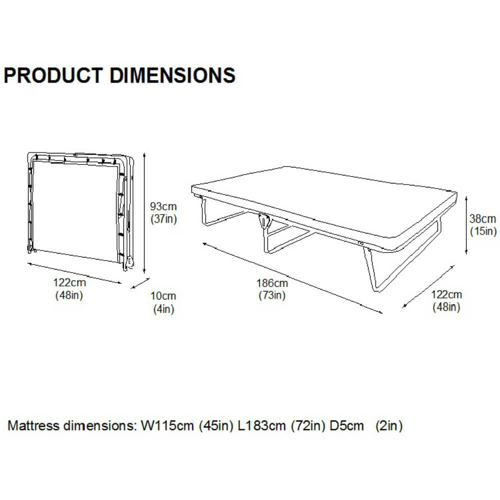 Jay-Be Value Memory e-Fibre Folding Bed Double