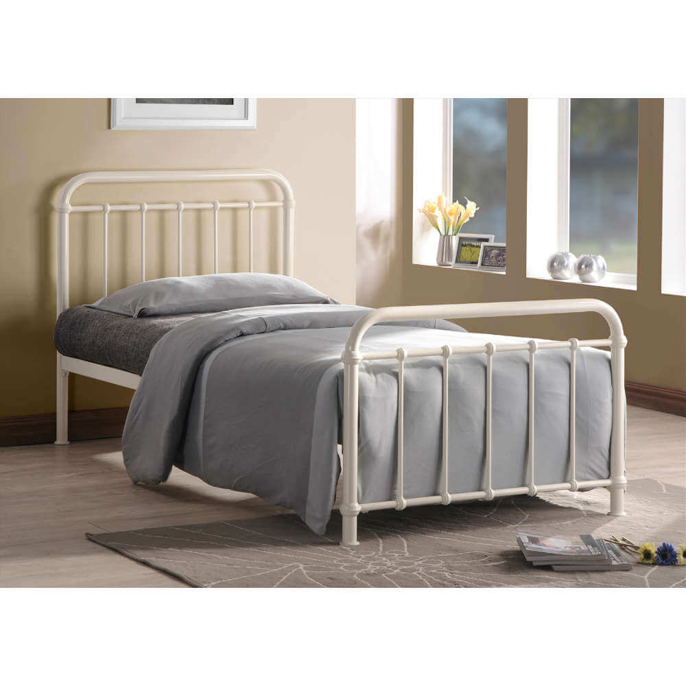 Time Living Miami Bed Frame Ivory Single
