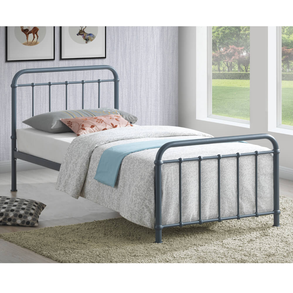 Time Living Miami Bed Frame Grey Single