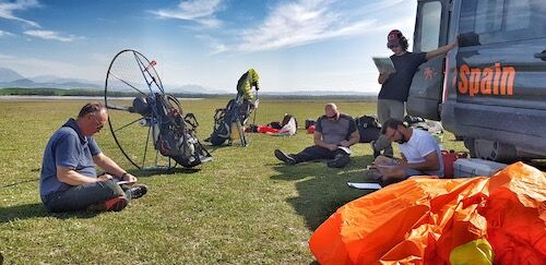 Paramotor lecture notes at flying site