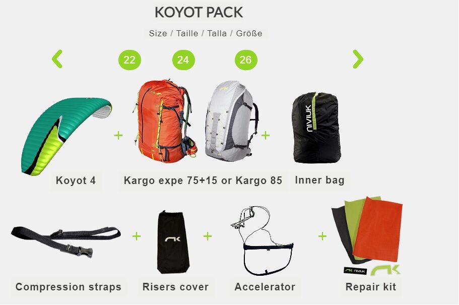 What's included with the Niviuk Koyot 4