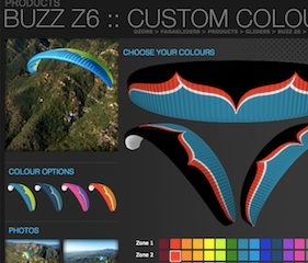 Free Custom Colours on any new Ozone Paraglider ordered before April 2nd.