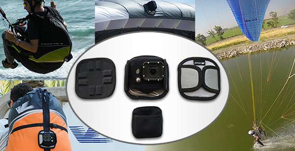 Go pro magnetic action camera for paragliding and paramotoring,