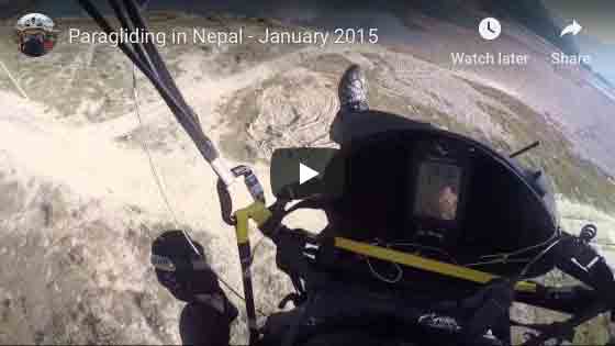 Paragliding in Nepal, January 2015