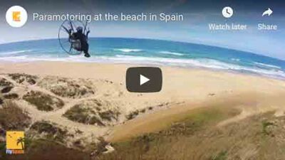 Paramotoring at the beach