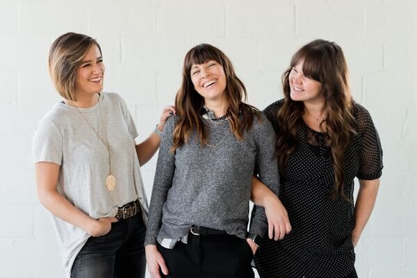 Three happy women