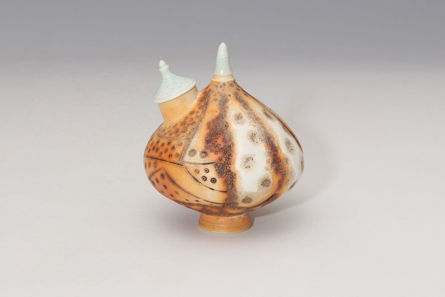 Geoffrey Swindell Ceramic Miniature Lidded Vessel 050