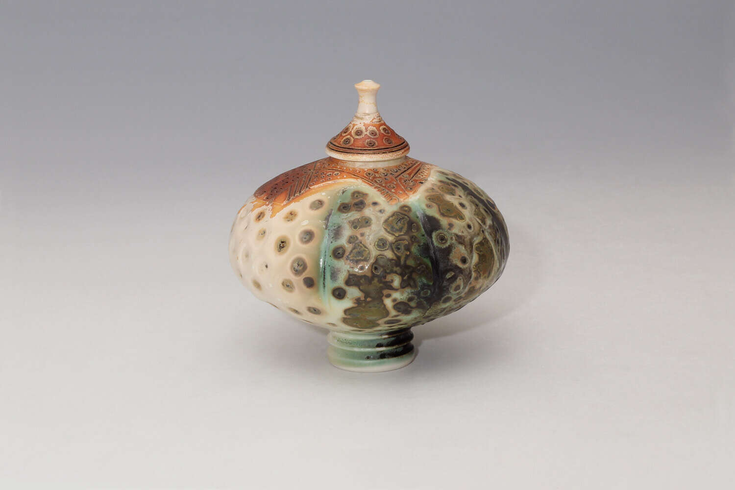 Geoffrey Swindell Ceramic Miniature Lidded Vessel 049