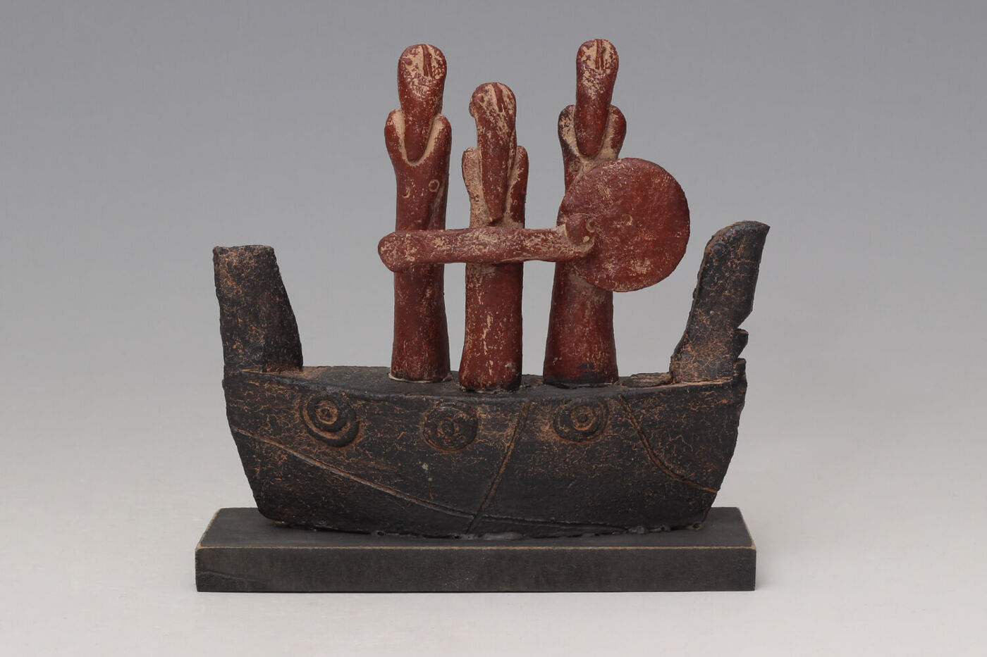 John Maltby Ceramic Sculpture Boat Family 048