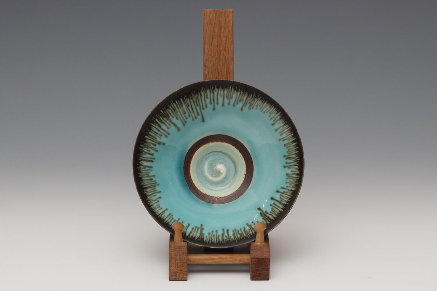 Peter Wills Ceramic Blue & Bronze Bowl 01