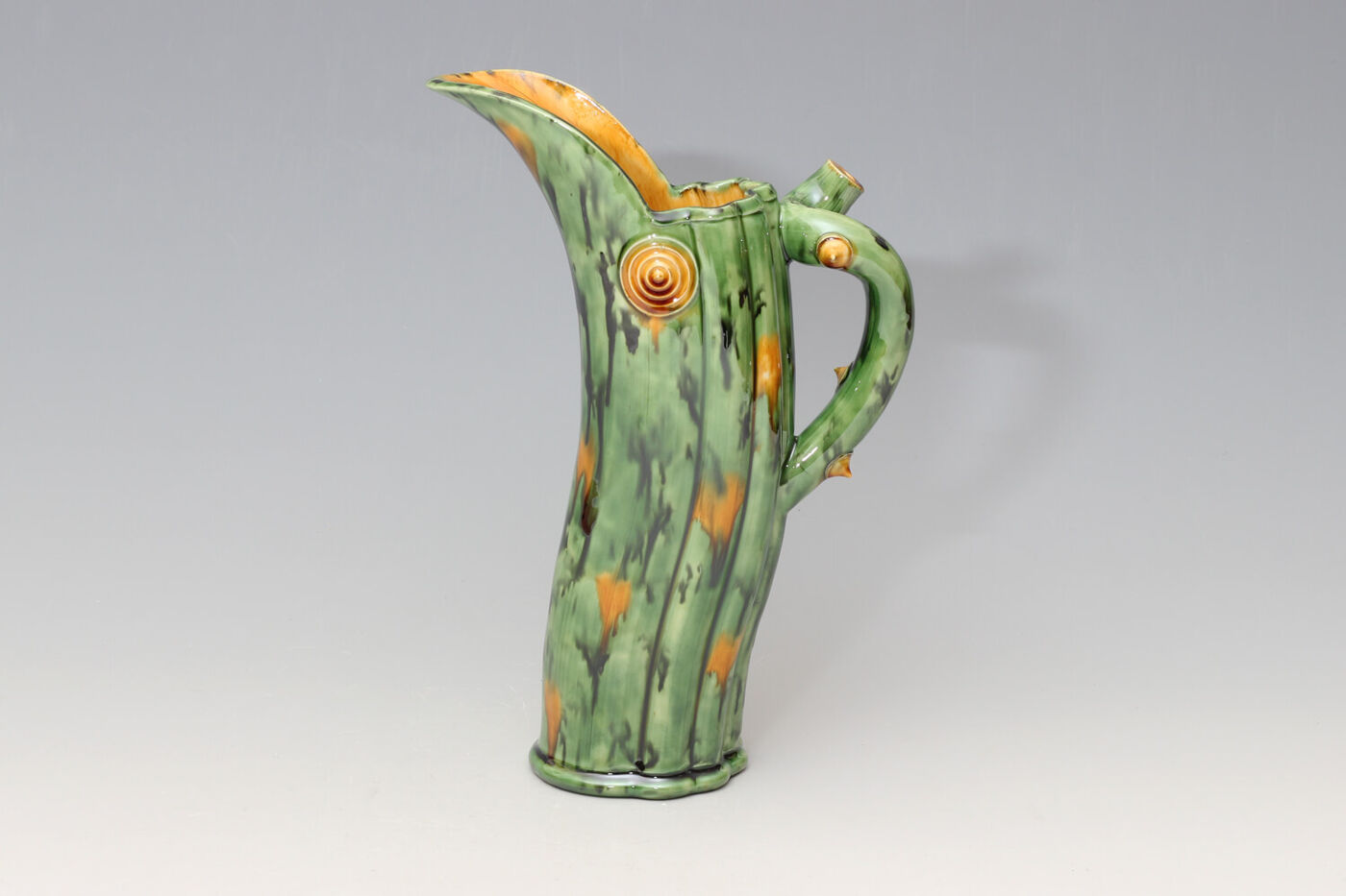 Walter Keeler Large Ceramic Jug with Branched Handle 087