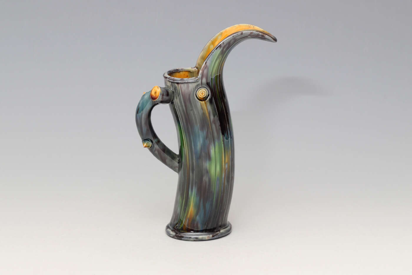 Walter Keeler Ceramic Jug with Branched Handle 085