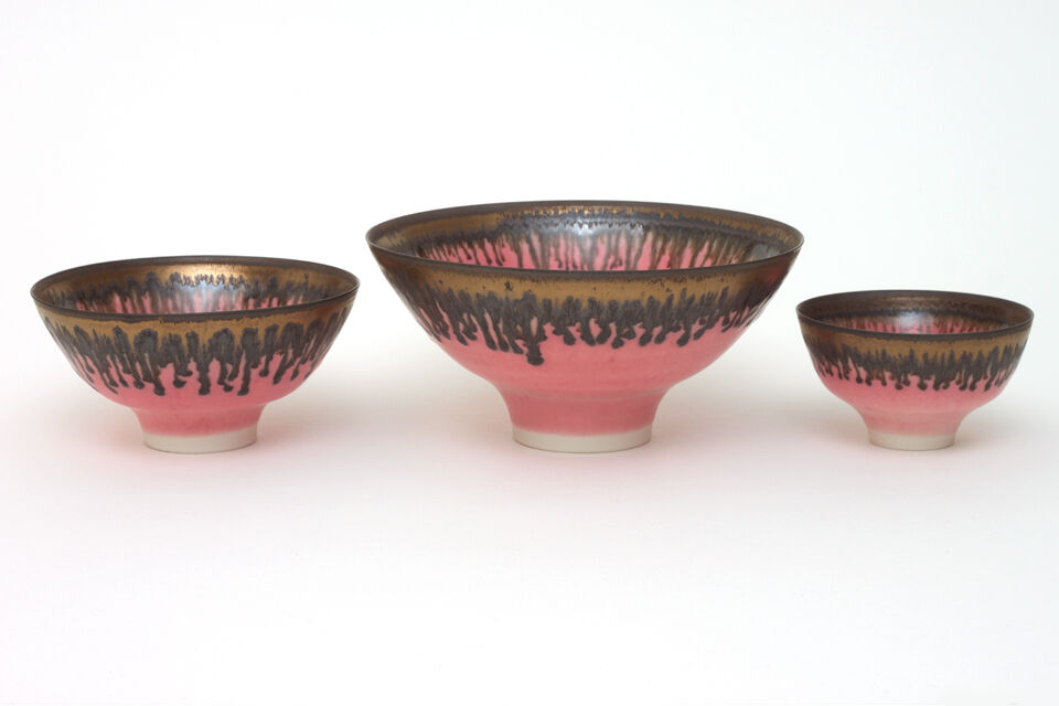 Peter Wills three ceramic bowls