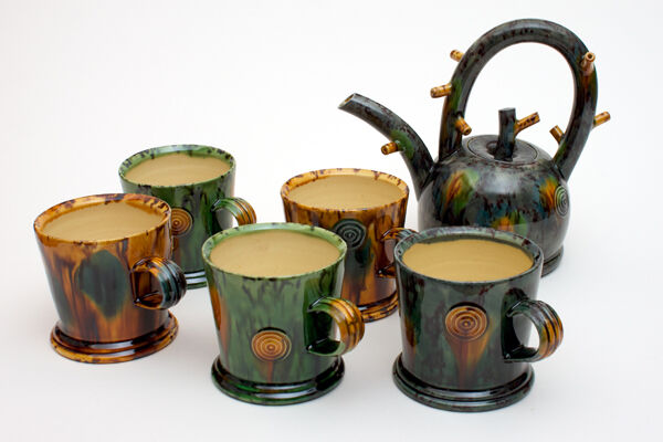 Walter Keeler ceramic teapot and mugs