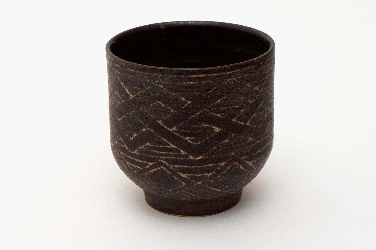 Chris Carter Carved Ceramic Yunomi 2