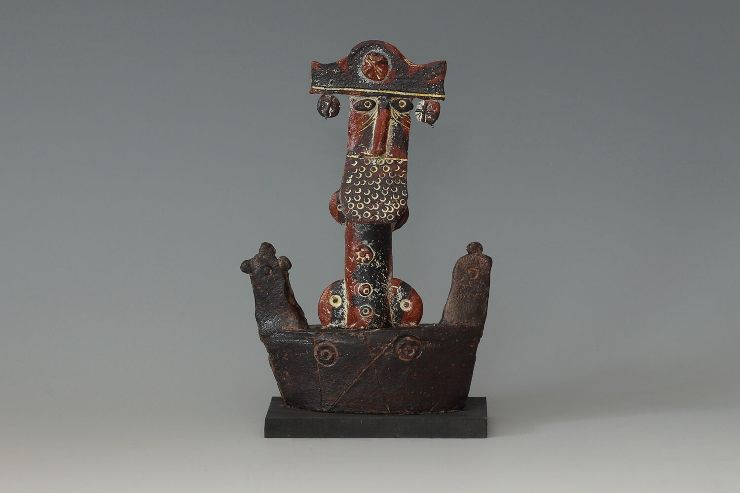 John Maltby Ceramic Sculpture of an Admiral on his Boat 013