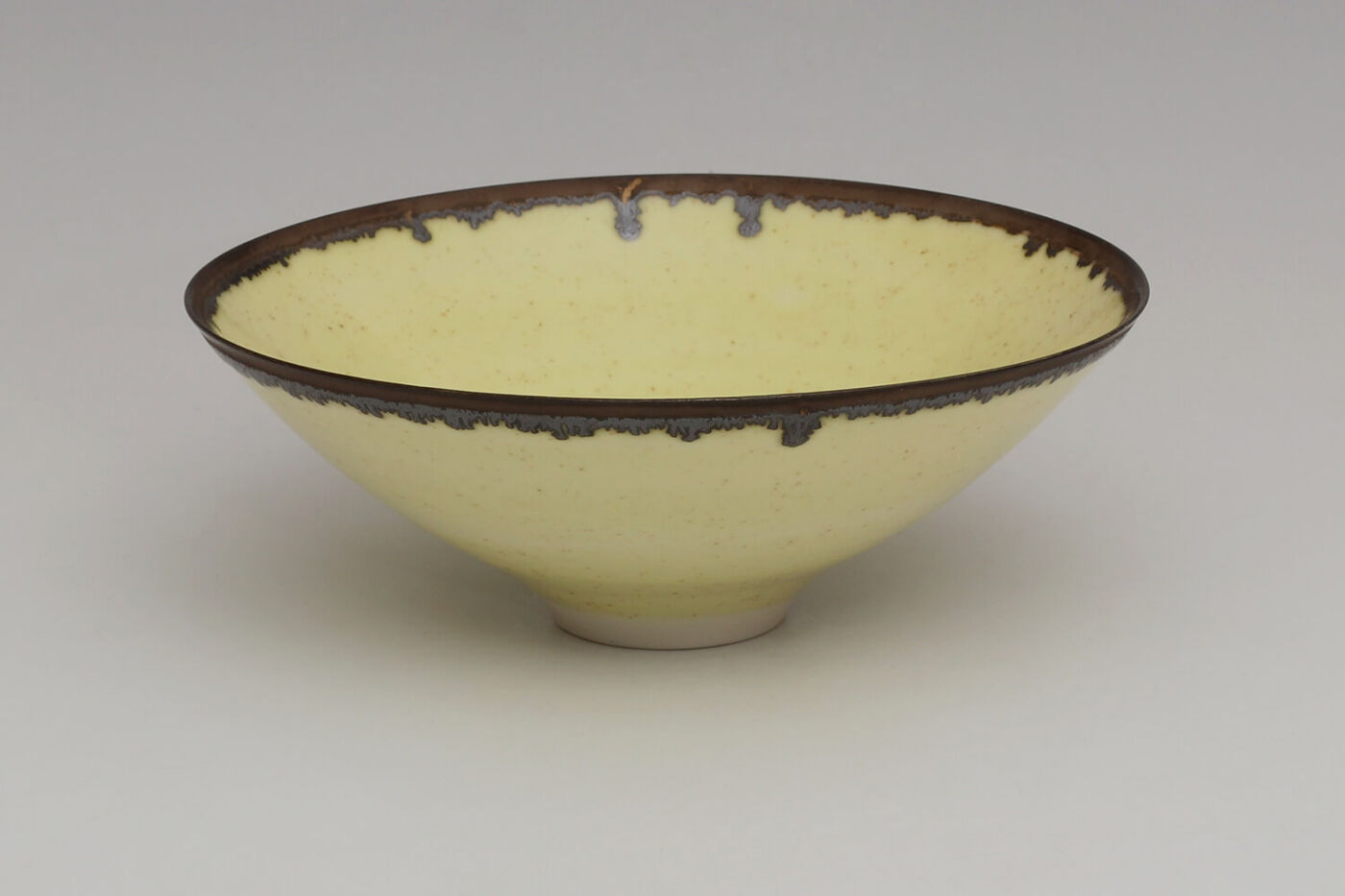 Peter Wills Ceramic Pale Flecked Yellow Porcelain Bowl 203