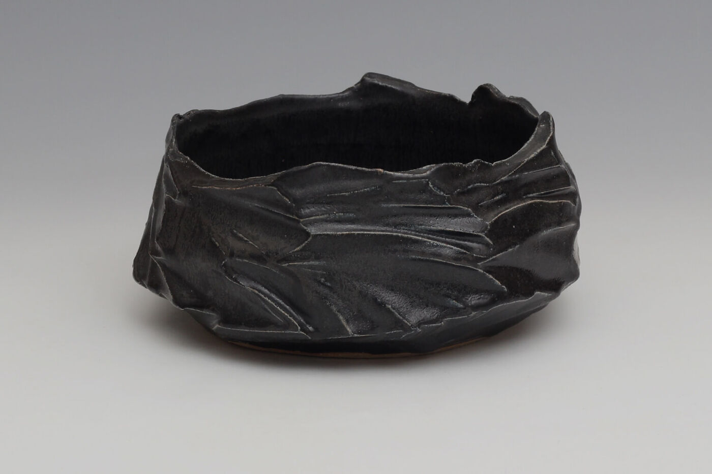 Gilles Le Corre Carved Large Ceramic Bowl 010