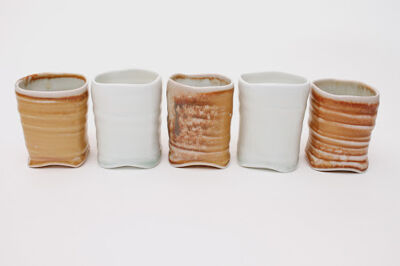 Sandy Lockwood Set of 5 ceramic cups entitled 'Square'