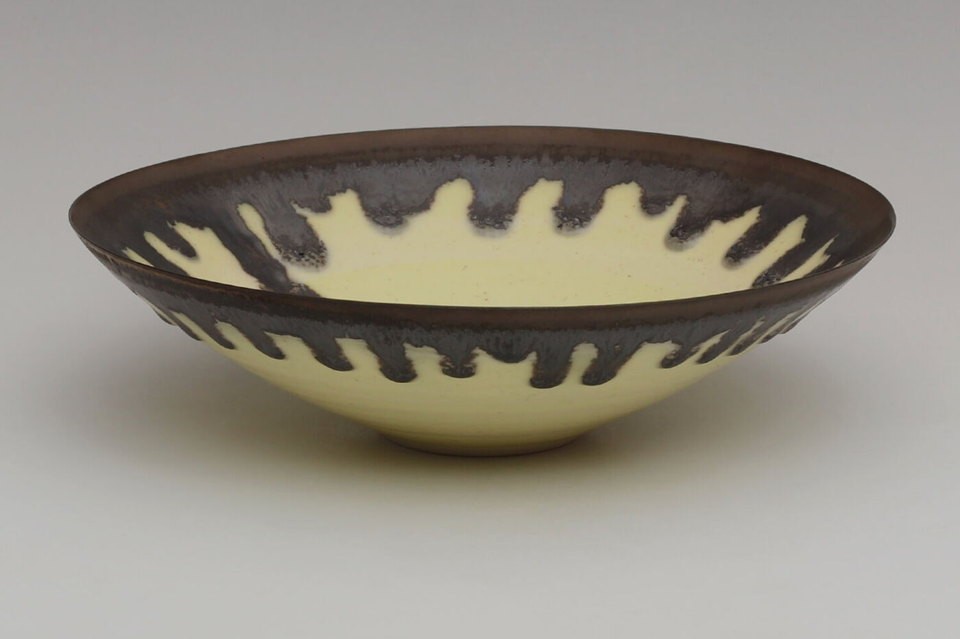 Peter Wills Ceramic Pale Flecked Yellow Porcelain Bowl 202