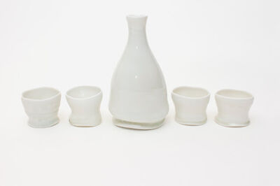 Sandy Lockwood Porcelain Sake Bottle and Cups