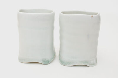 Sandy Lockwood Set of 5 ceramic cups entitled 'Square'