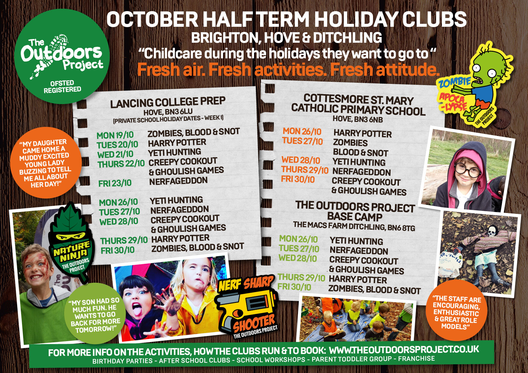 Brighton & Hove October Half Term Holiday Clubs
