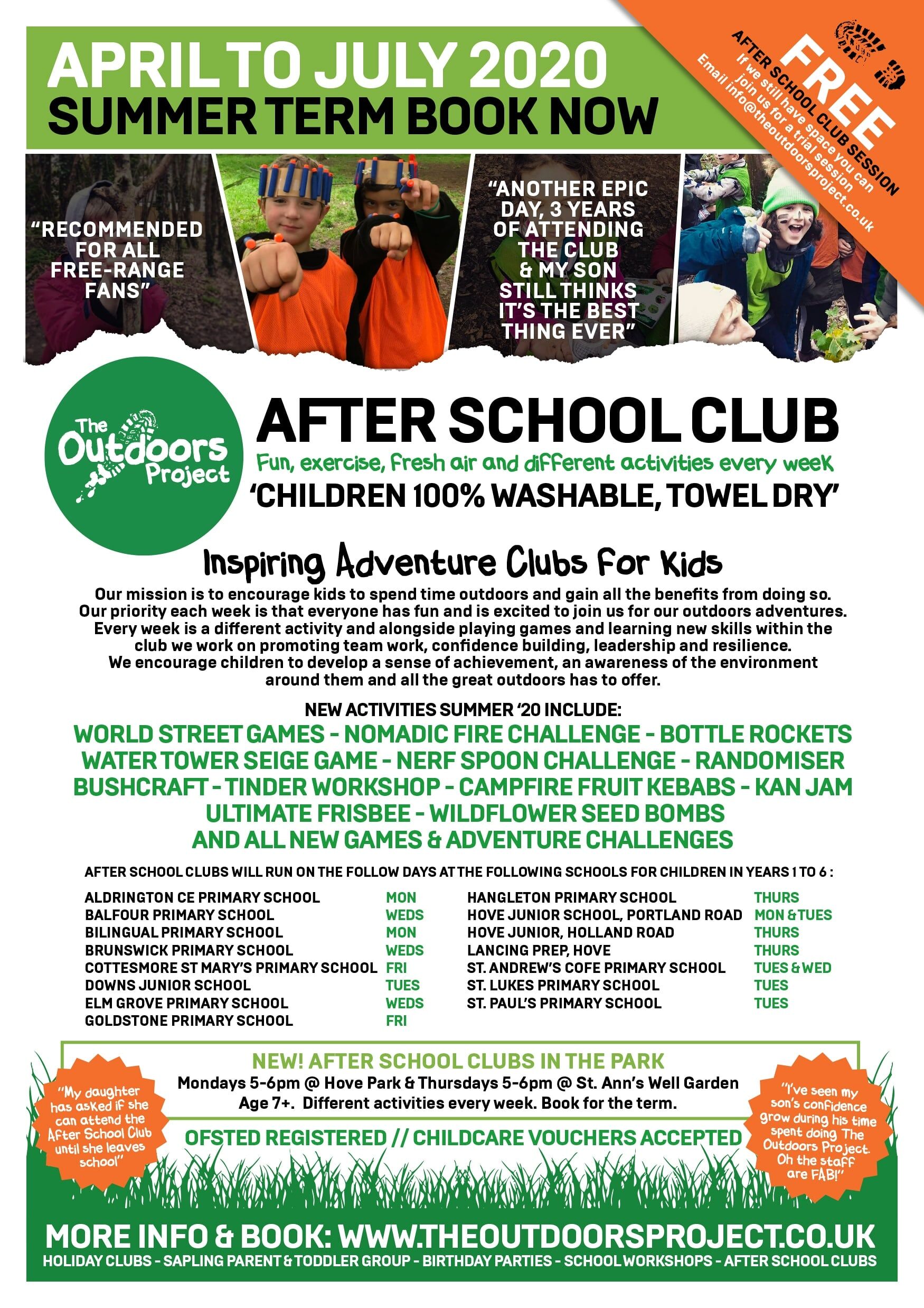 Brighton & Hove After School Club Summer Term '20