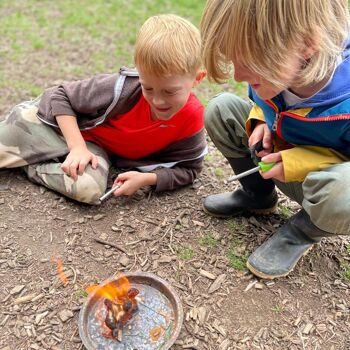 safe fire lighting kids outdoors