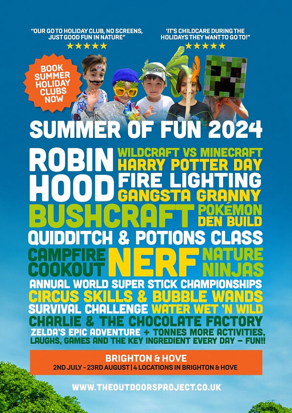 The Outdoors Project Brighton & Hove - Summer 2024 poster