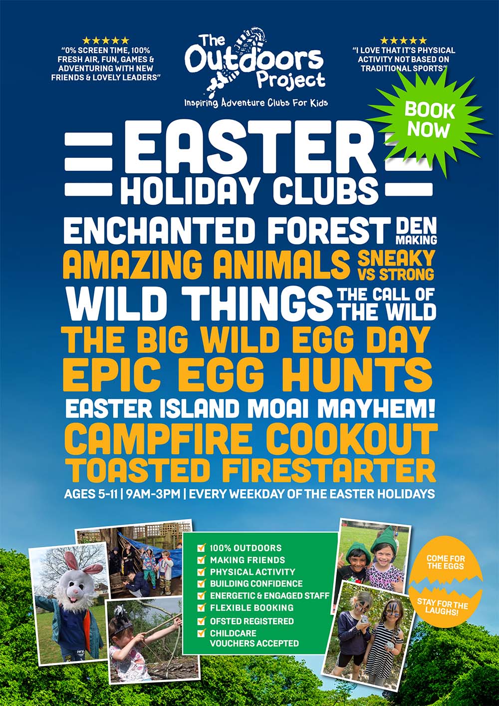 The Outdoors Project Easter holiday clubs 2025 kids activities