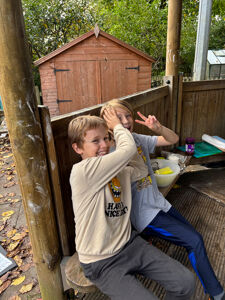 The Outdoors Project | Messy Play - Trick or Treat Day, Slime Making Ooblek 3