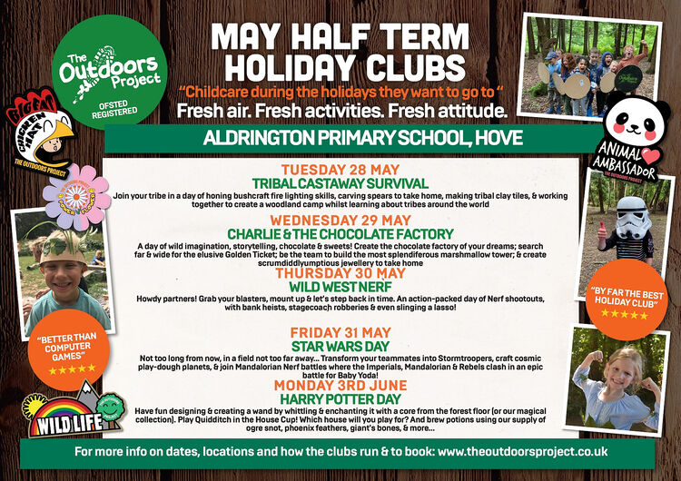 The Outdoors Project - May Half Term & Inset Day at Aldrington Primary