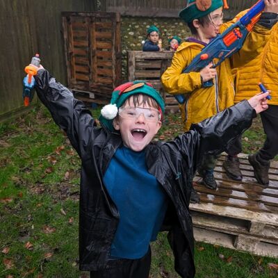 The Outdoors Project - wet weather winter Christmas holiday clubs Nerf