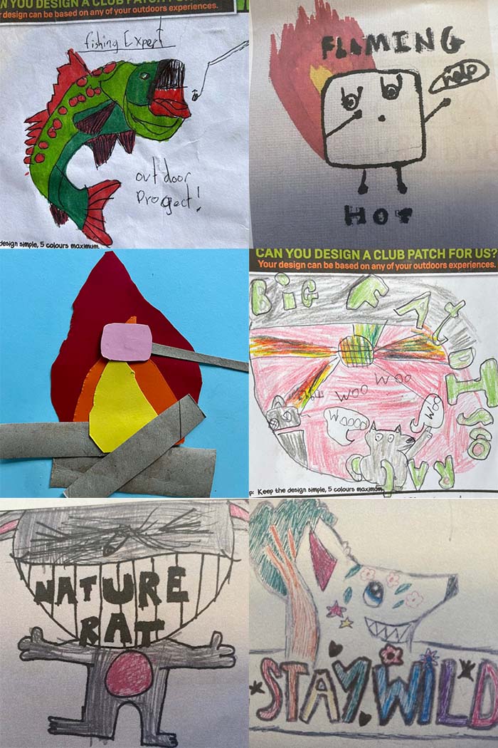 The Outdoors Project patch design competition hot marshmallow forest creature nature rat stay wid campfire fishing expert disco