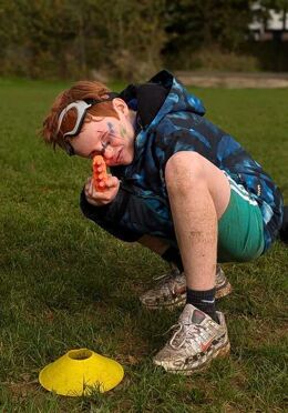 The Outdoors Project | Autumn Halloween Nerf Boy