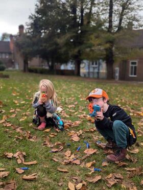 The Outdoors Project | Autumn Halloween Nerf Boys