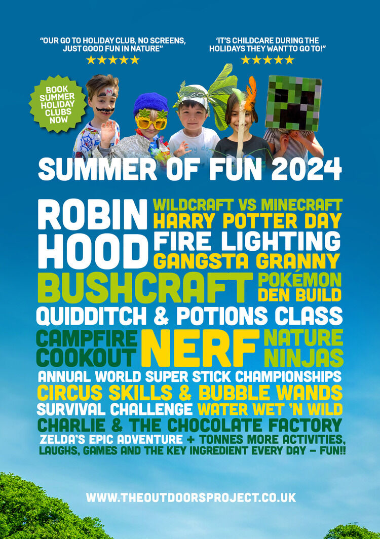 The Outdoors Project - Summer Holiday Clubs 2024 - a4 poster 17