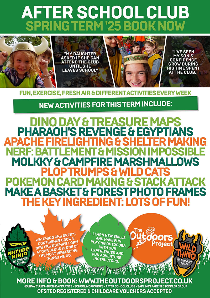 The Outdoors Project - After school clubs 2025 spring term kids activities list