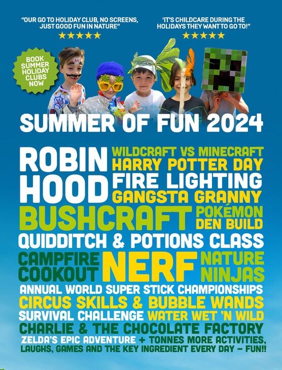 The Outdoors Project - Summer 2024 Holiday Clubs Poster