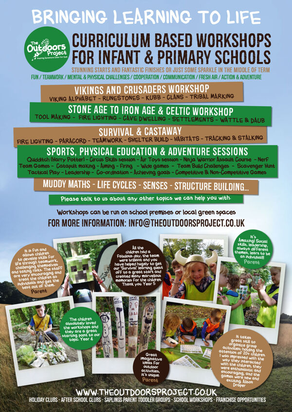 The Outdoors Project - Infant & Primary School Workshops, Bringing Learning To Life!