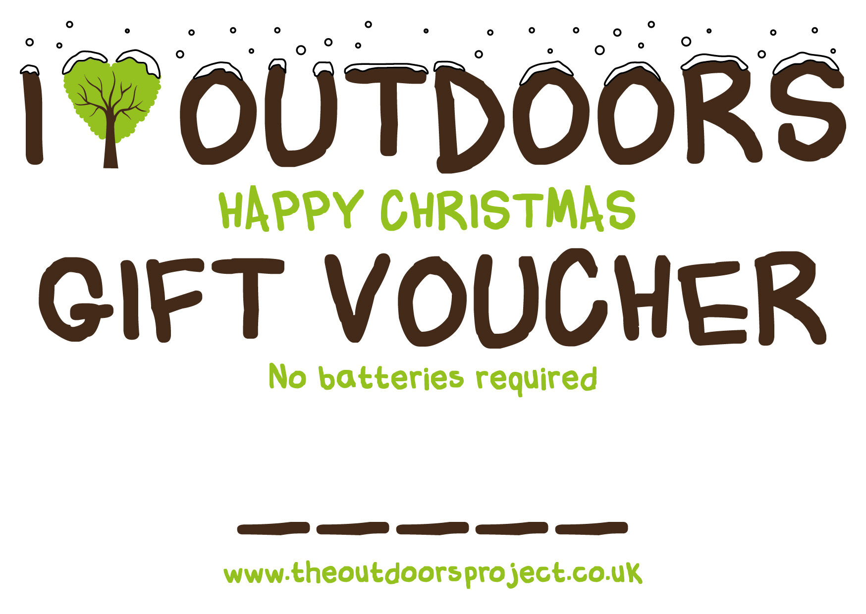 XMAS GIFT VOUCHER  - NO BATTERIES REQUIRED